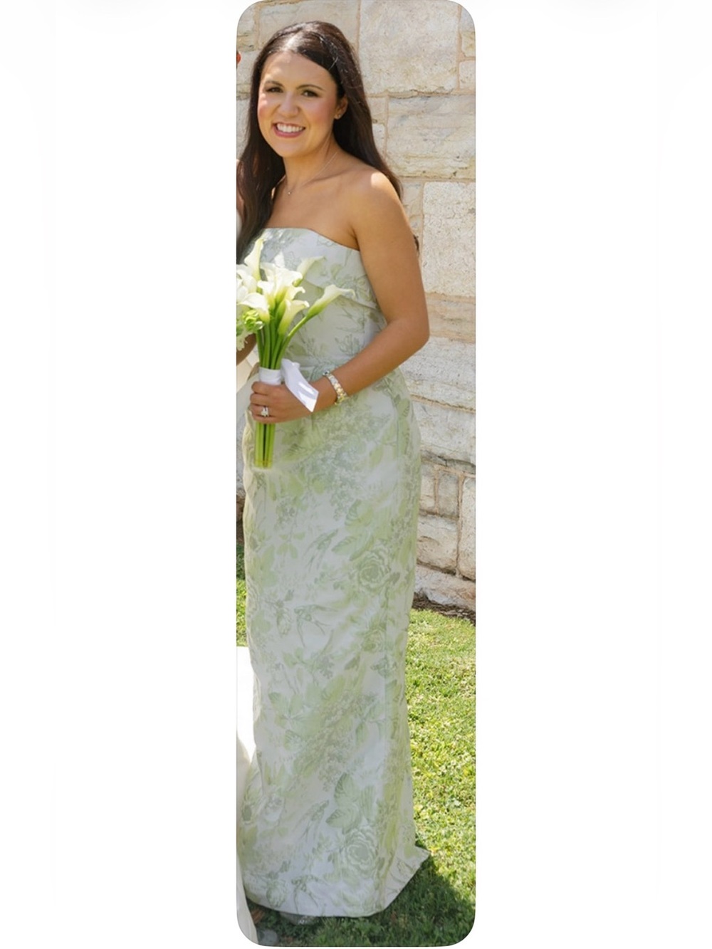 Light Green Floral Sheath Dress